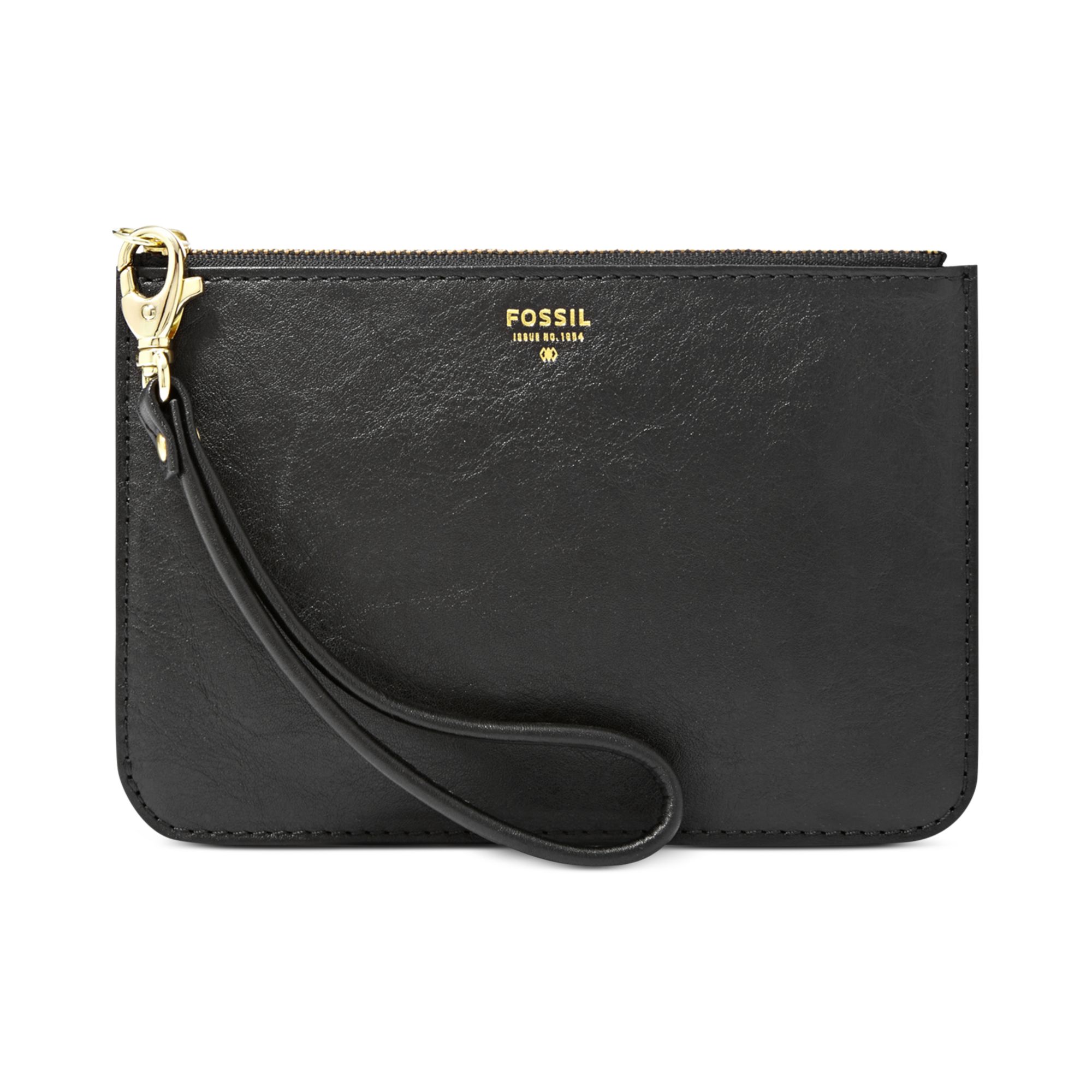 Lyst - Fossil Small Leather Zip Pouch in Black