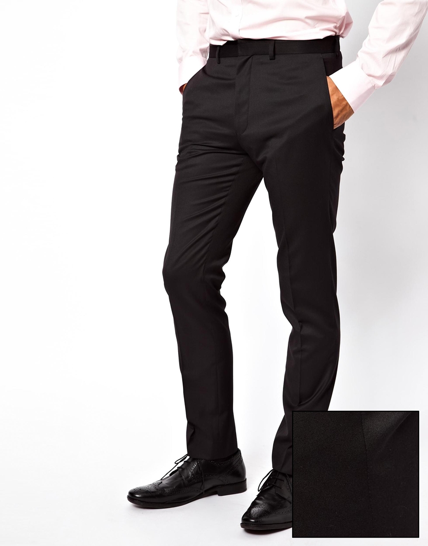 Lyst - French Connection Slim Fit Plain Tipped Suit Trouser in Black ...