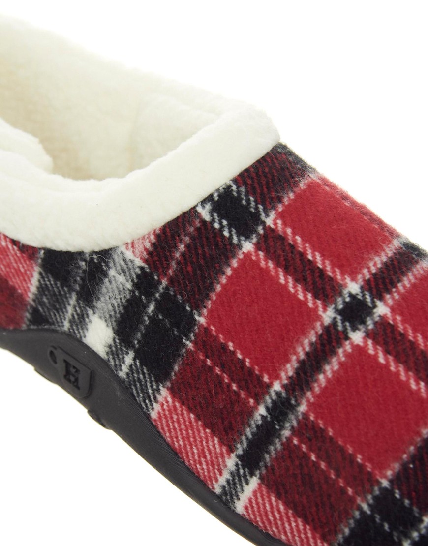mens plaid slippers