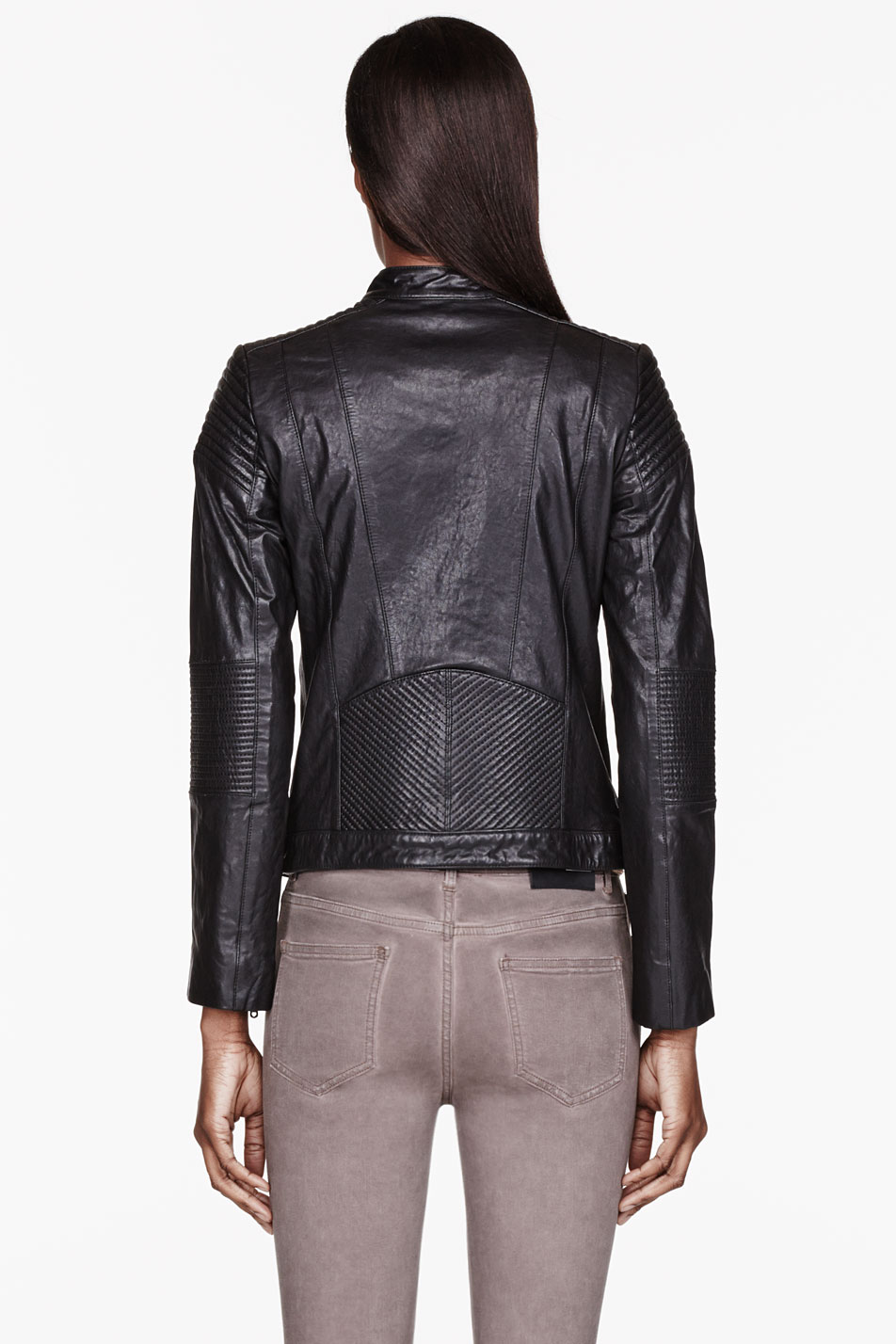 Lyst Marc By Jacobs Black Leather Karlie Biker Jacket In