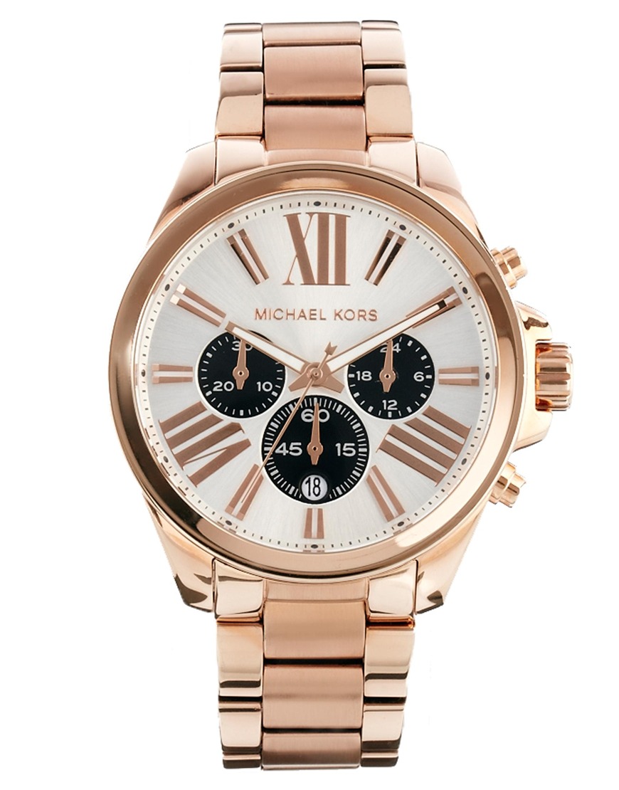 Michael Kors MK8410 Mens Watch 43mm Blue amp Rose Gold  eBay