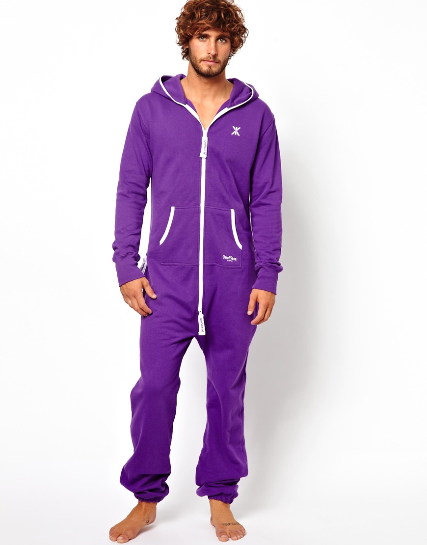 ASOS Onepiece Original Onesie Purple Heavy Weight for Men - Lyst