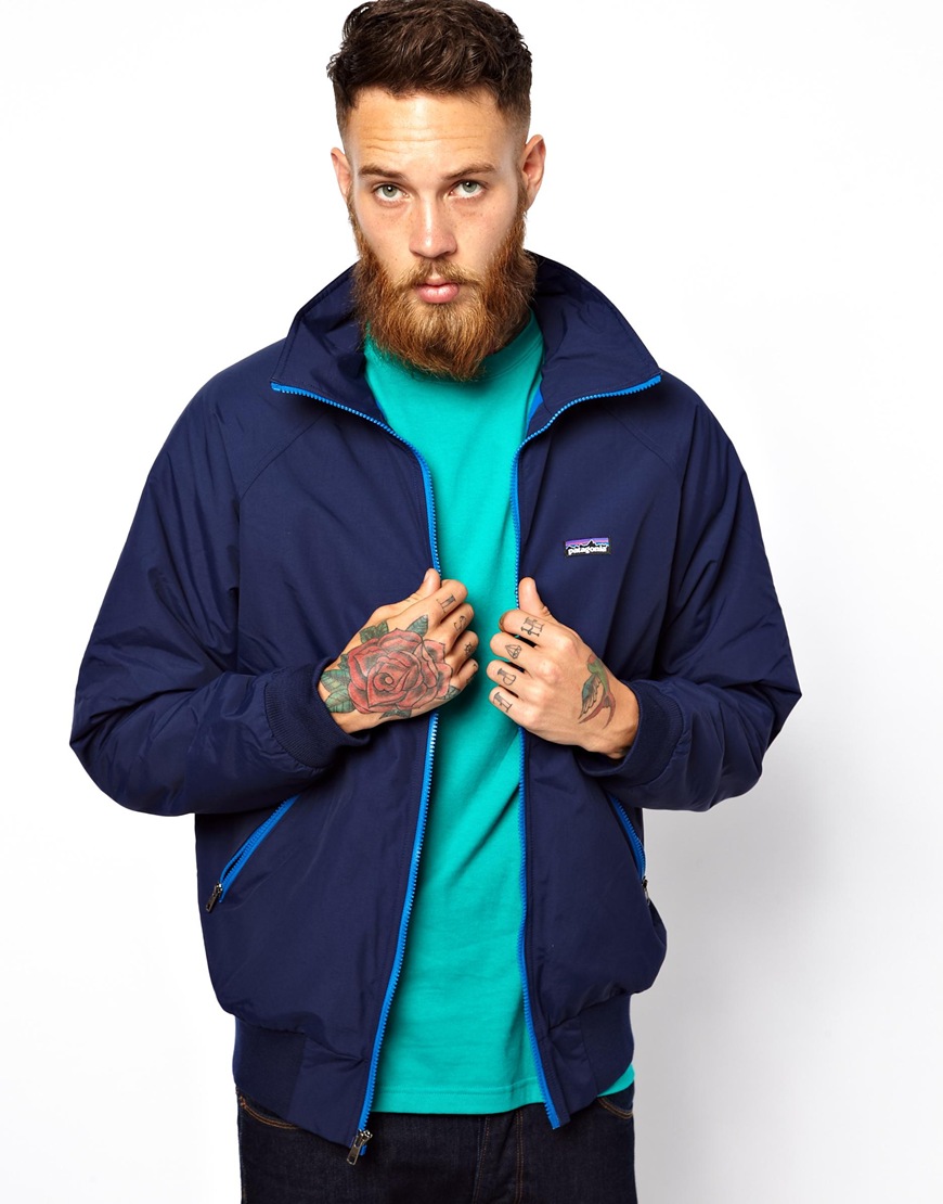 Patagonia Shelled Synchilla Jacket in Navy (Blue) for Men - Lyst