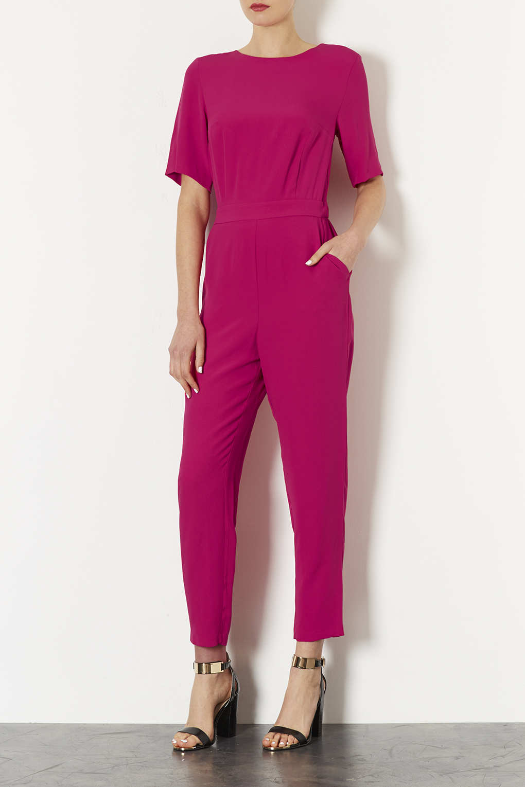 topshop pink jumpsuit