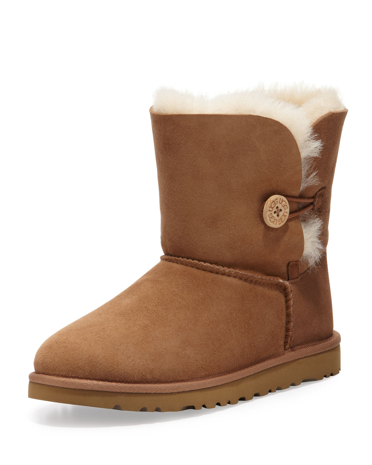 Lyst - Ugg Bailey Button Short Boot Chestnut Youth Sizes in Brown