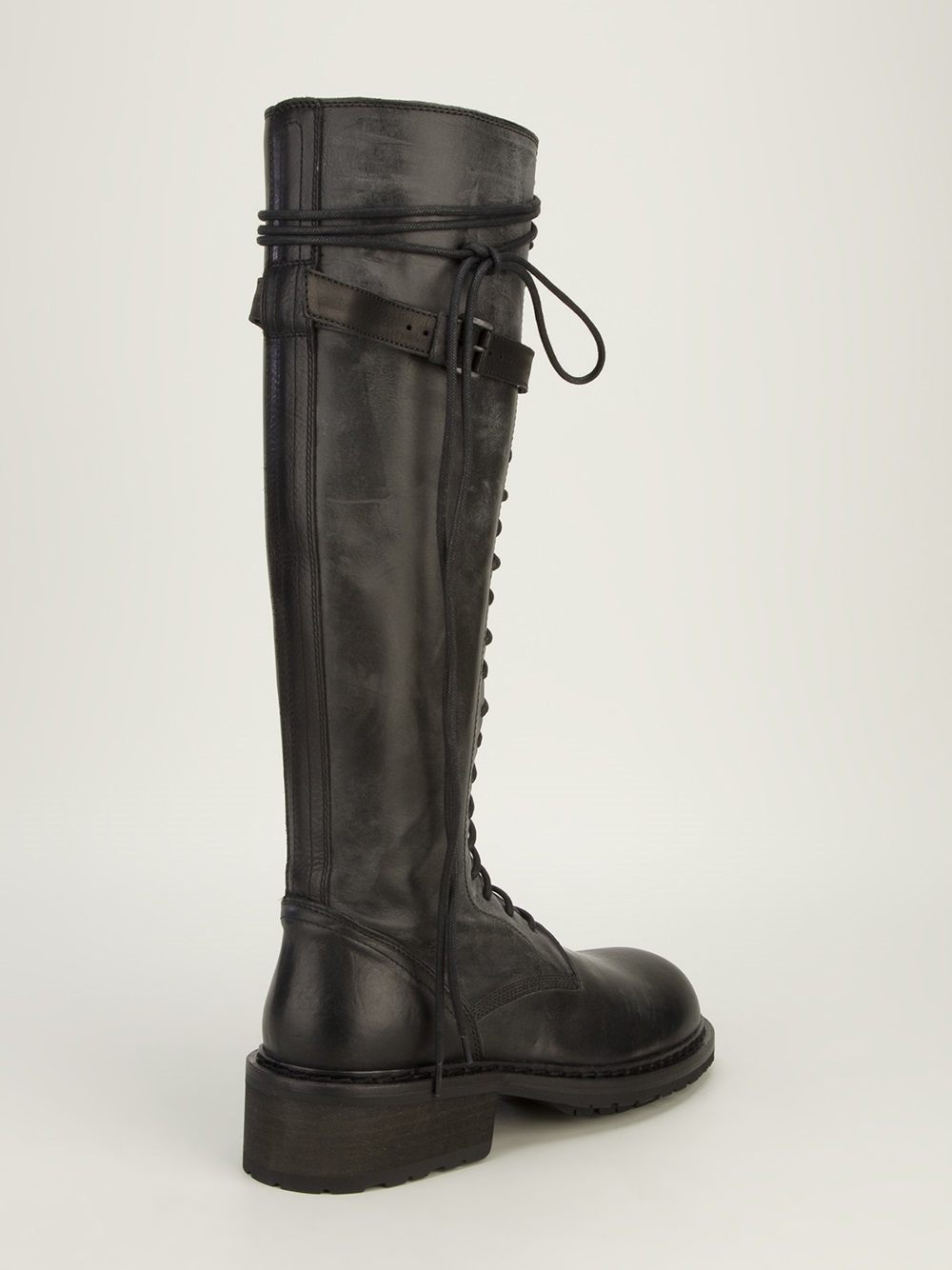 Ann demeulemeester Black Lace-up Boots in Black | Lyst