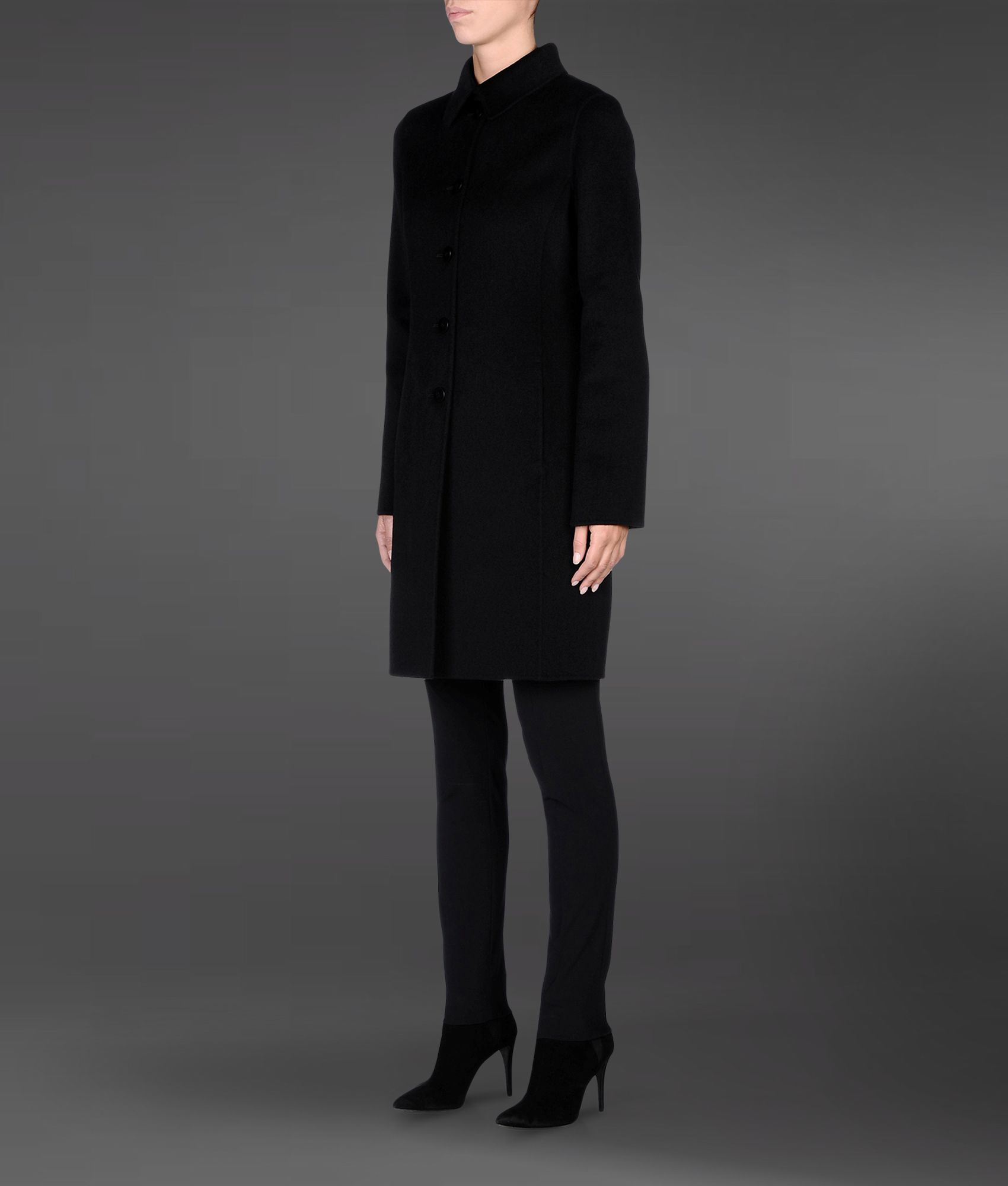 emporio armani black coat
