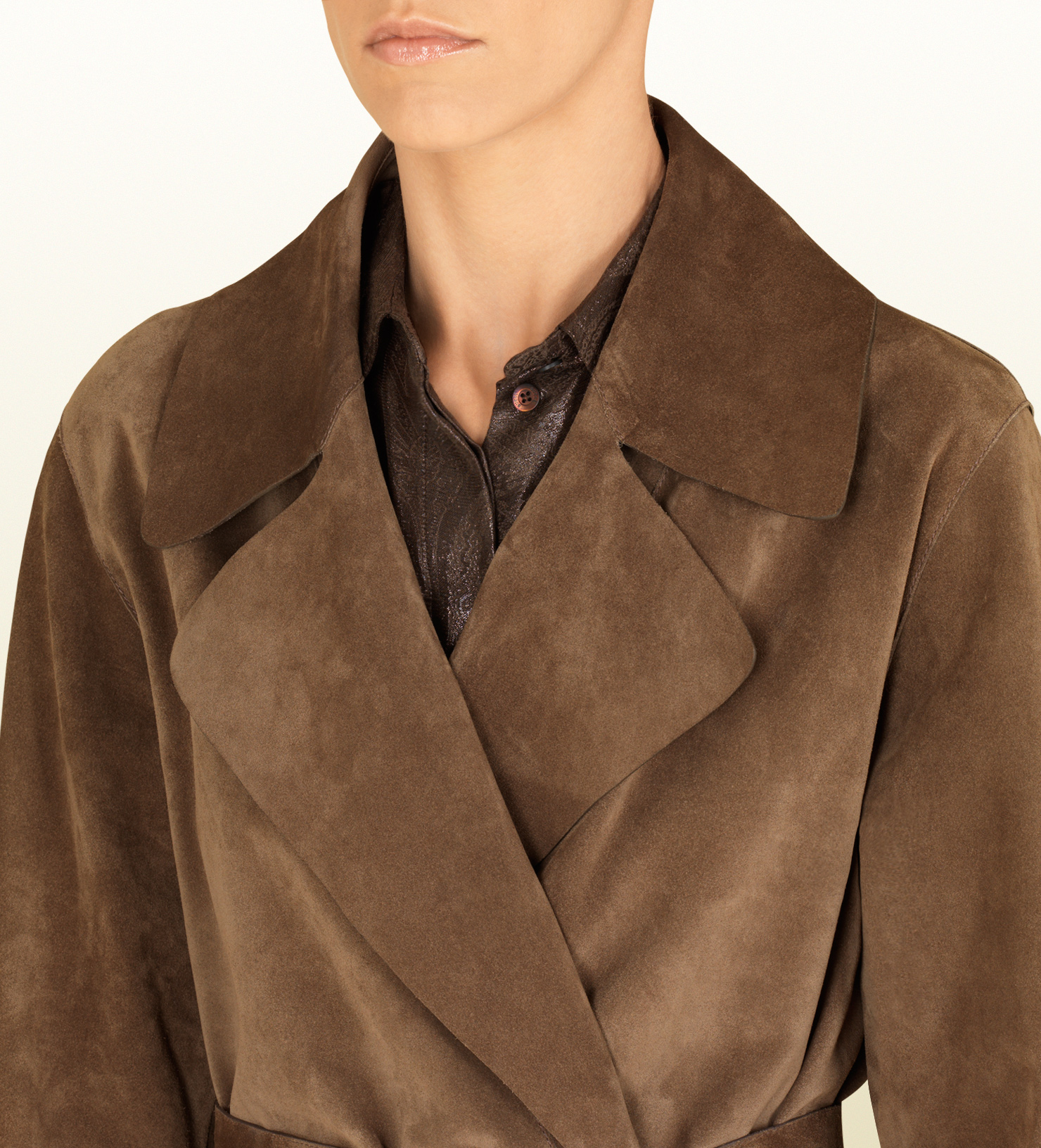 Mens Brown Suede Trench Coat Tradingbasis