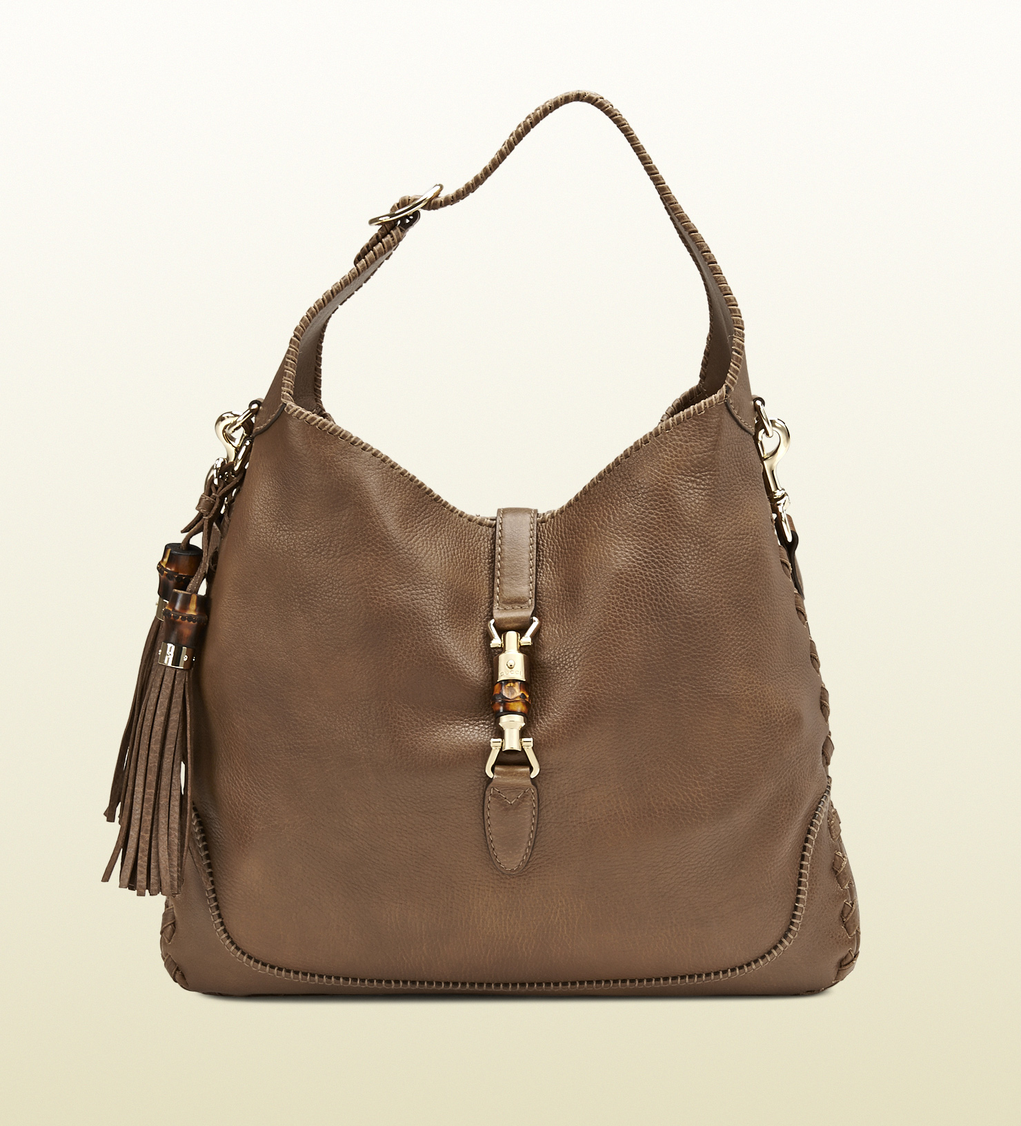 Lyst - Gucci New Jackie Leather Shoulder Bag in Brown
