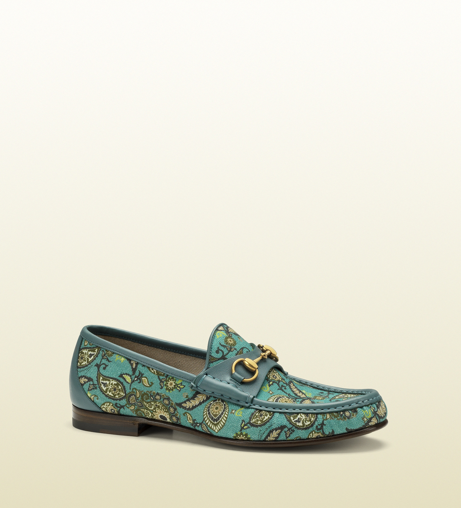 Gucci Horsebit Loafer in Paisley Canvas 