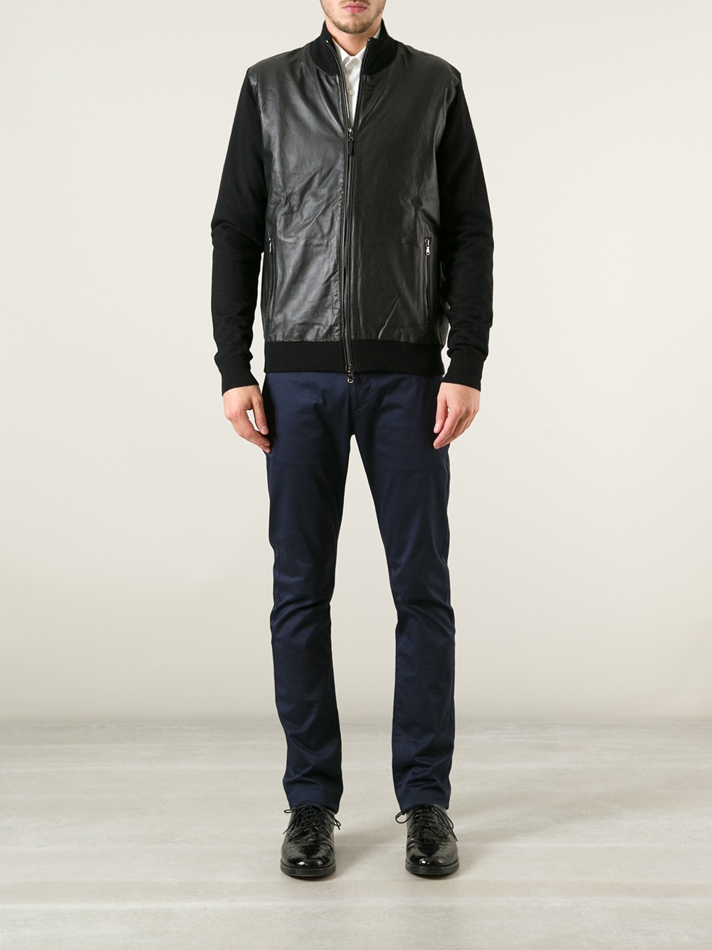 Michael Kors Leather Front Cardigan in 