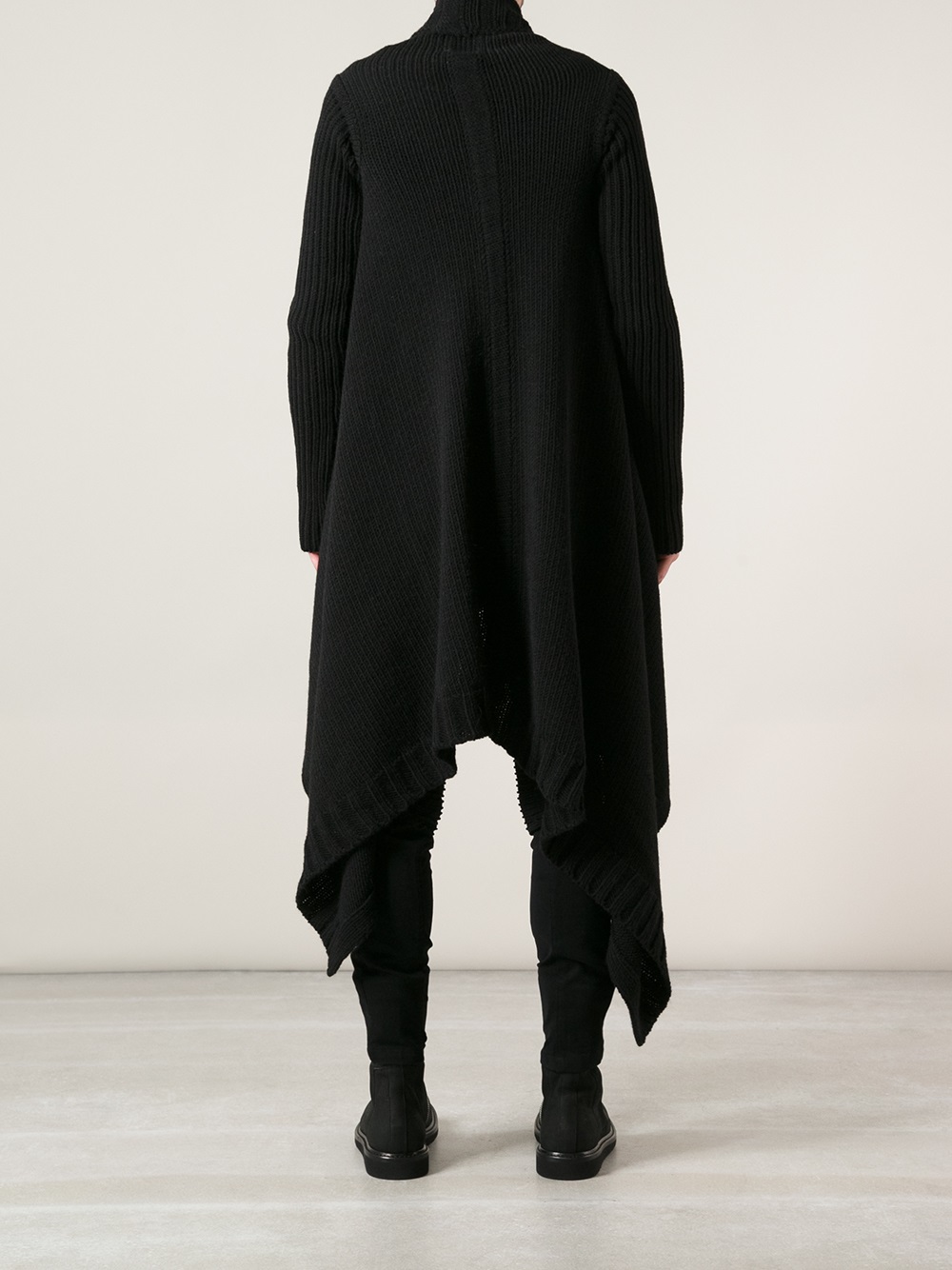 Rick Owens Long Cardigan Wrap in Black for Men | Lyst