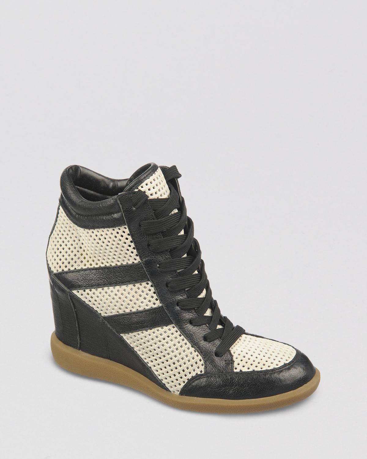 lyst sam edelman lace up wedge sneakers bolton in white lyst sam edelman lace up wedge sneakers bolton in white