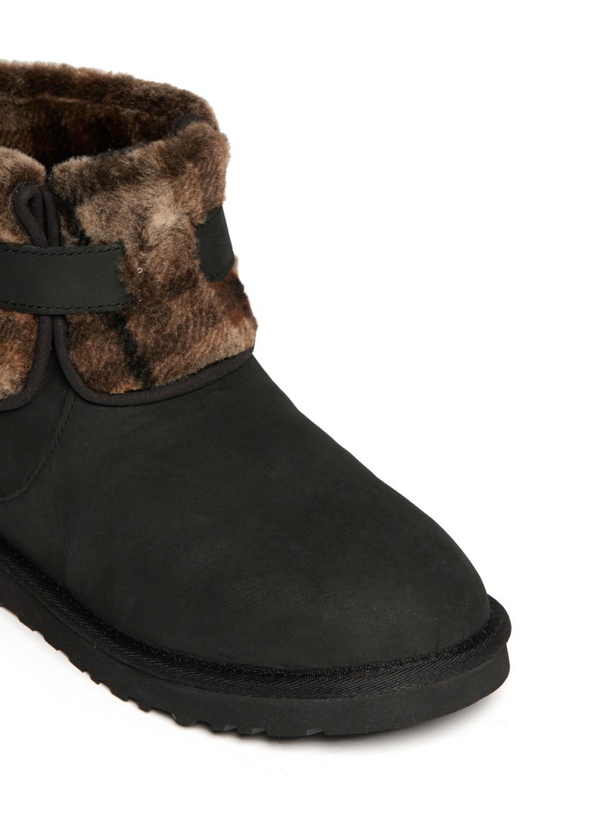 Lyst - Ugg Jocelin Sheepskin Cuff Ankle Boots in Black