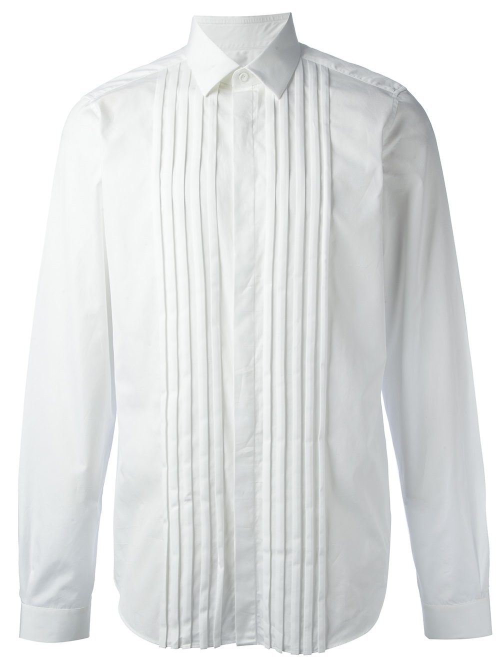Valentino Pleated Shirt in White for 