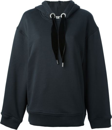 Acne Studios Hooded Sweater in Black | Lyst