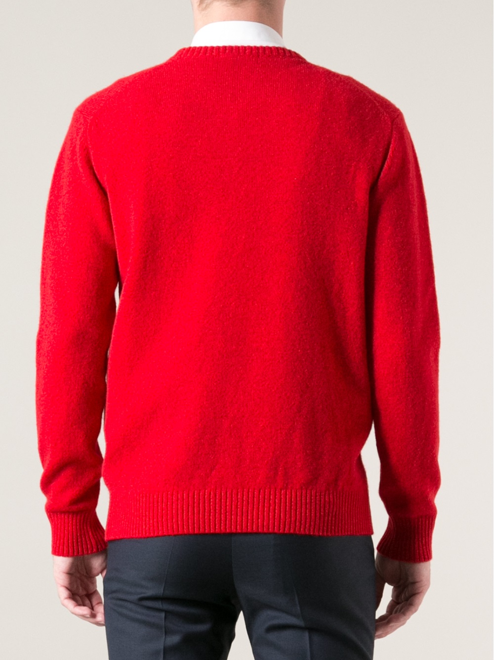 Lyst - Ami Crew Neck Sweater in Red for Men