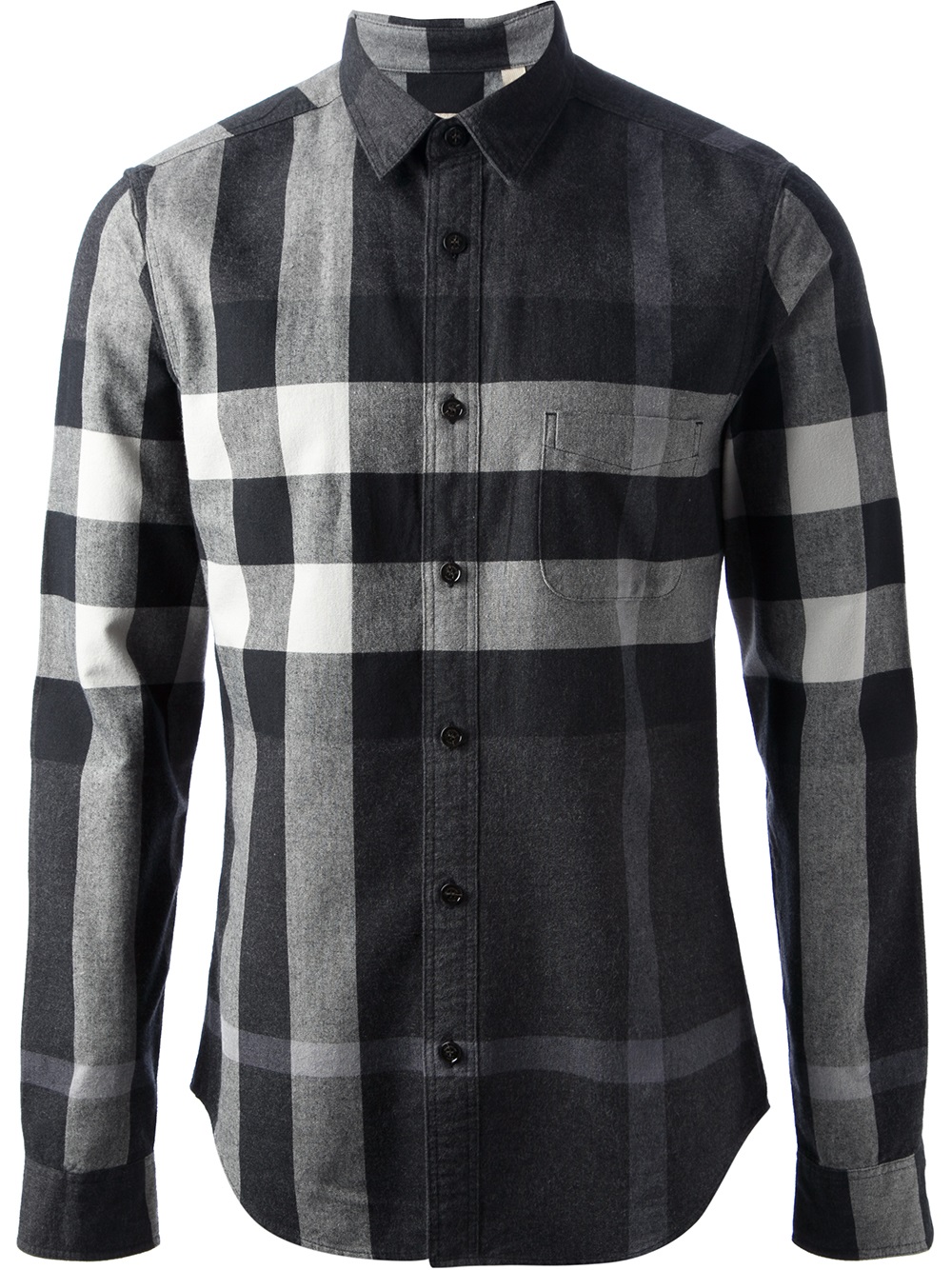 Burberry Brit Checked Shirt in Black for Men | Lyst