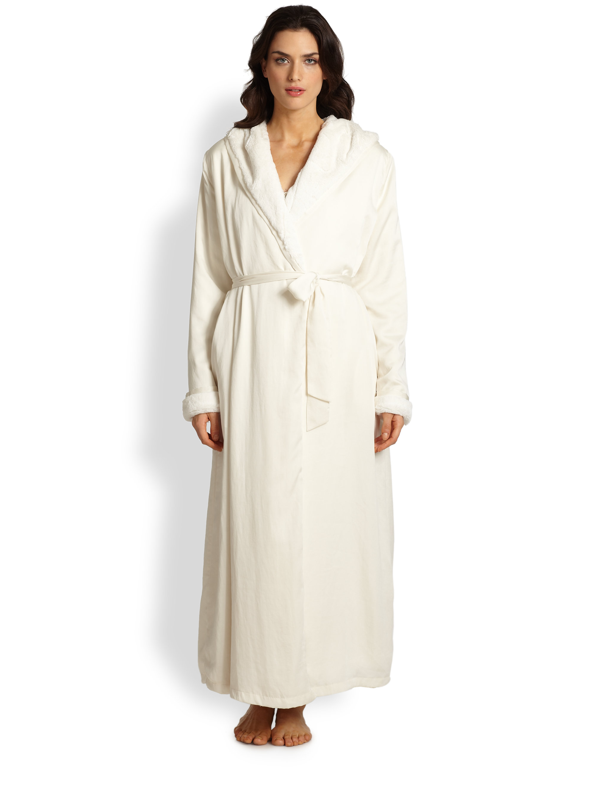 white robe with fur trim