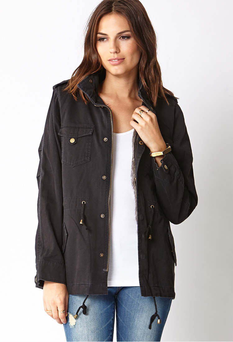 Lyst Forever 21 Contemporary Musthave Utility Jacket in Gray