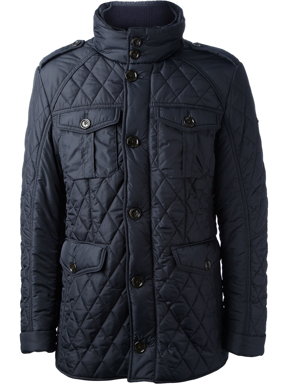 Hackett Quilted Jacket in Blue for Men - Lyst