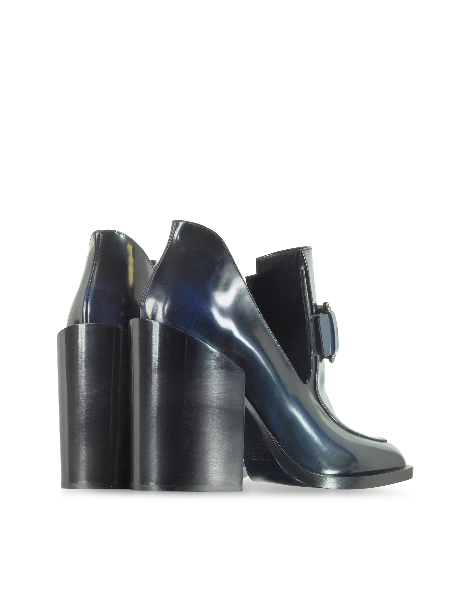 Jil Sander High Heel Moccasins in Blue 