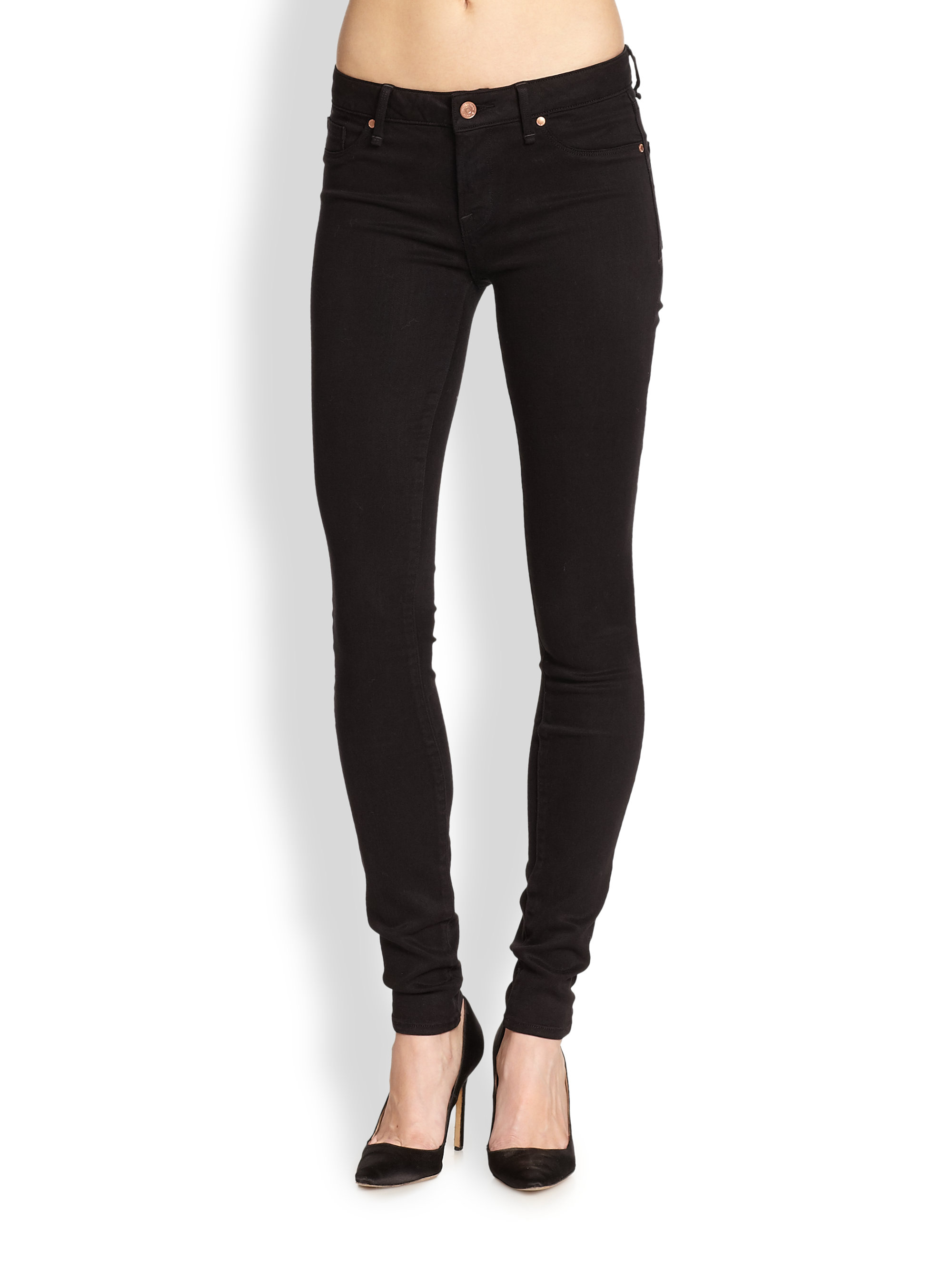 Lyst - Marc By Marc Jacobs Stick Mid-rise Skinny Jeans in Black