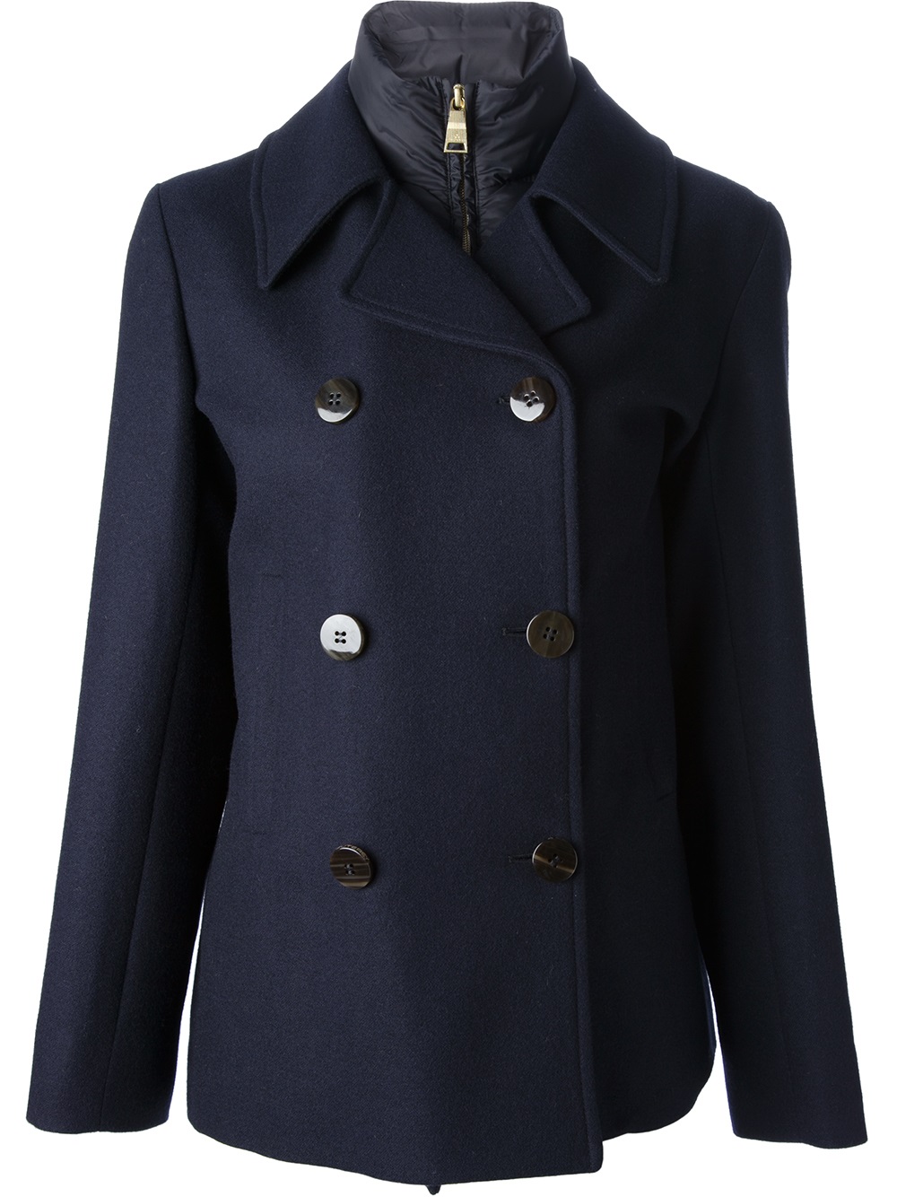 Lyst - Peuterey Doublebreasted Short Peacoat in Blue