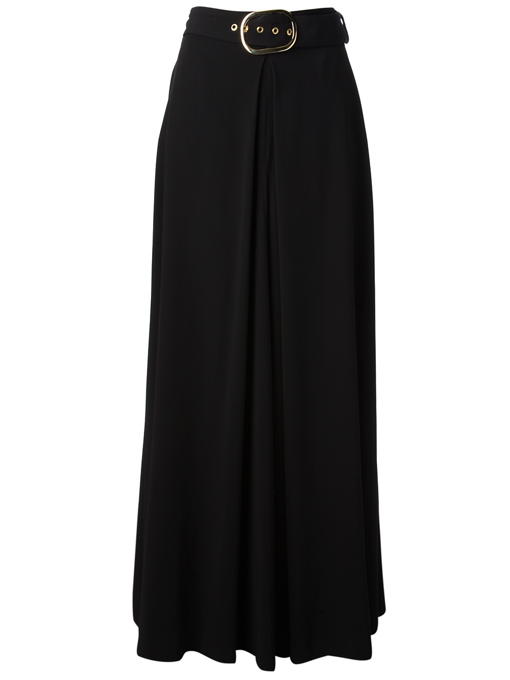 Balmain Belted Maxi Skirt in Black | Lyst