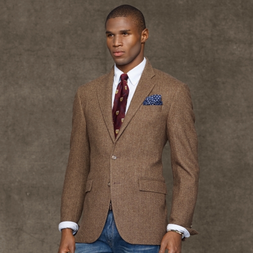 Polo Ralph Lauren Herringbone Sport Coat in Brown for Men | Lyst