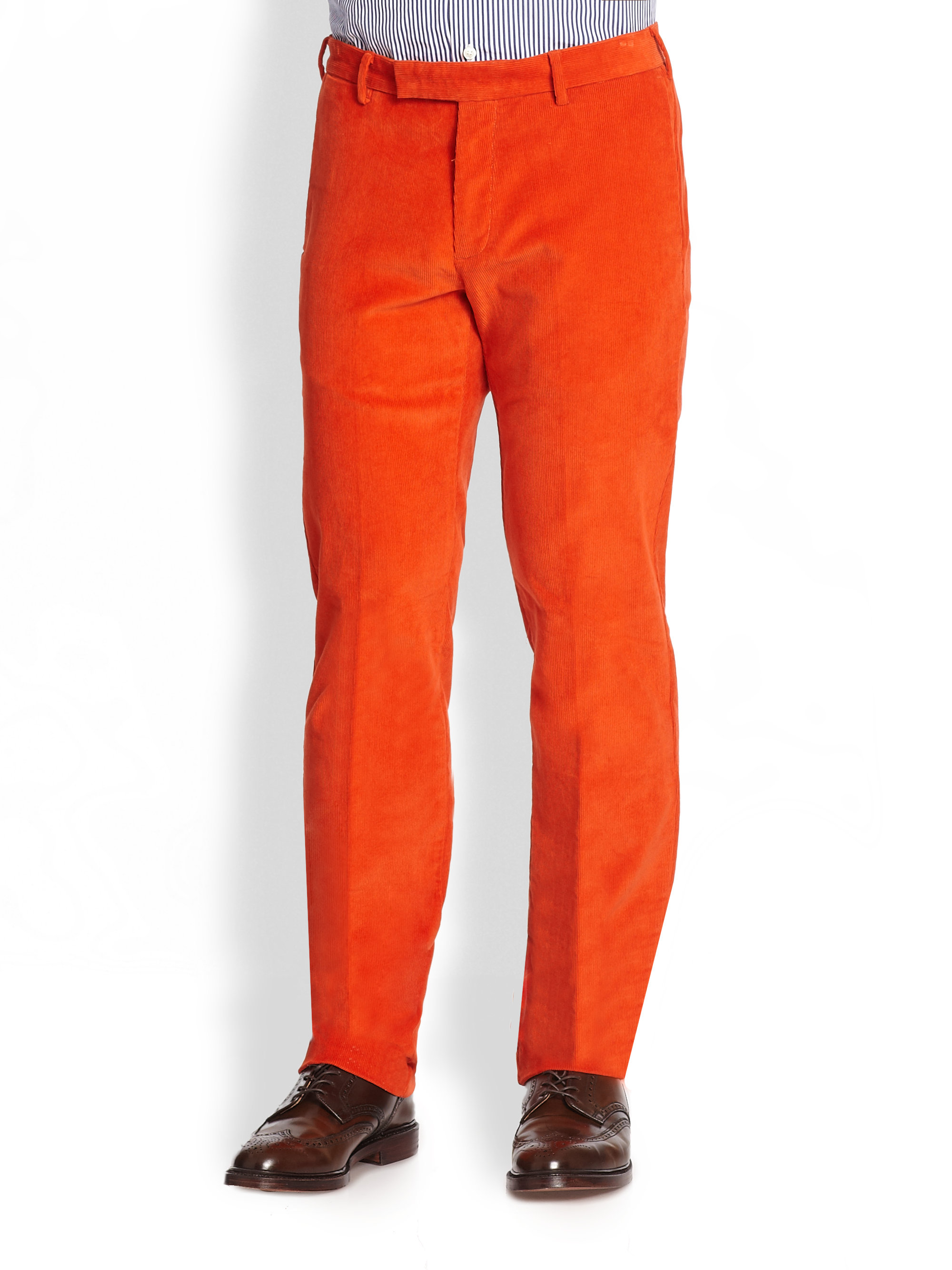 Polo Ralph Lauren Newport Slimfit Pants in Orange for Men | Lyst