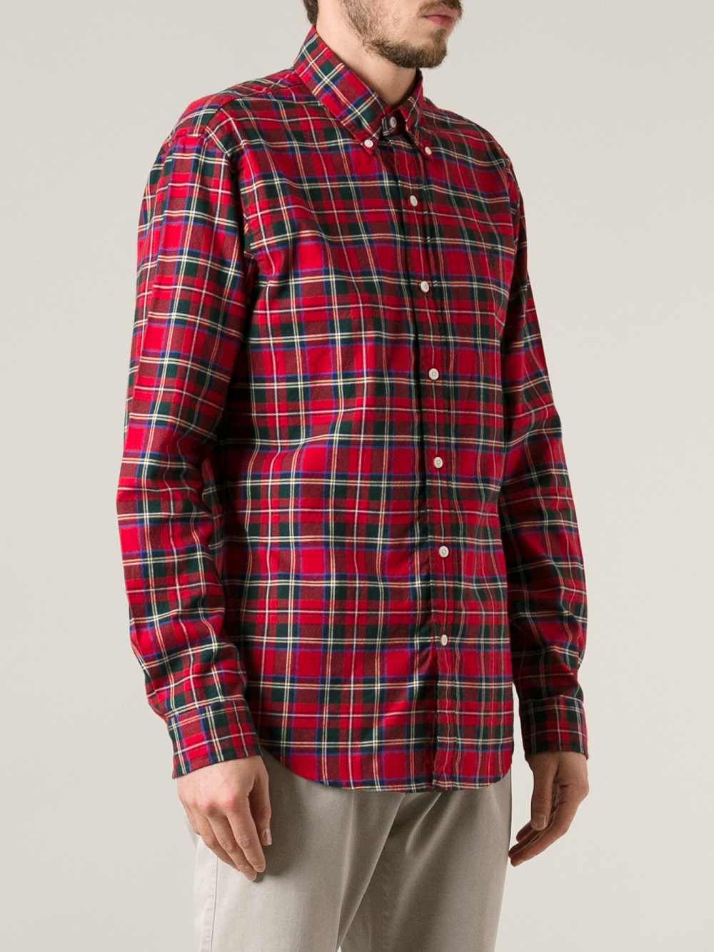 Polo ralph lauren Plaid Button Down Shirt in Red for Men | Lyst