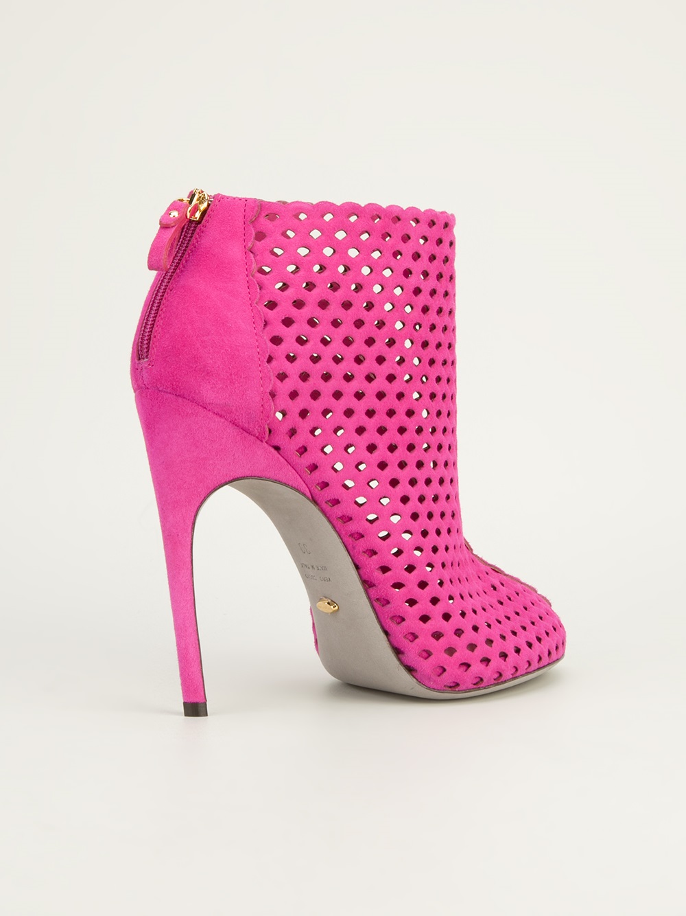 pink netted heels