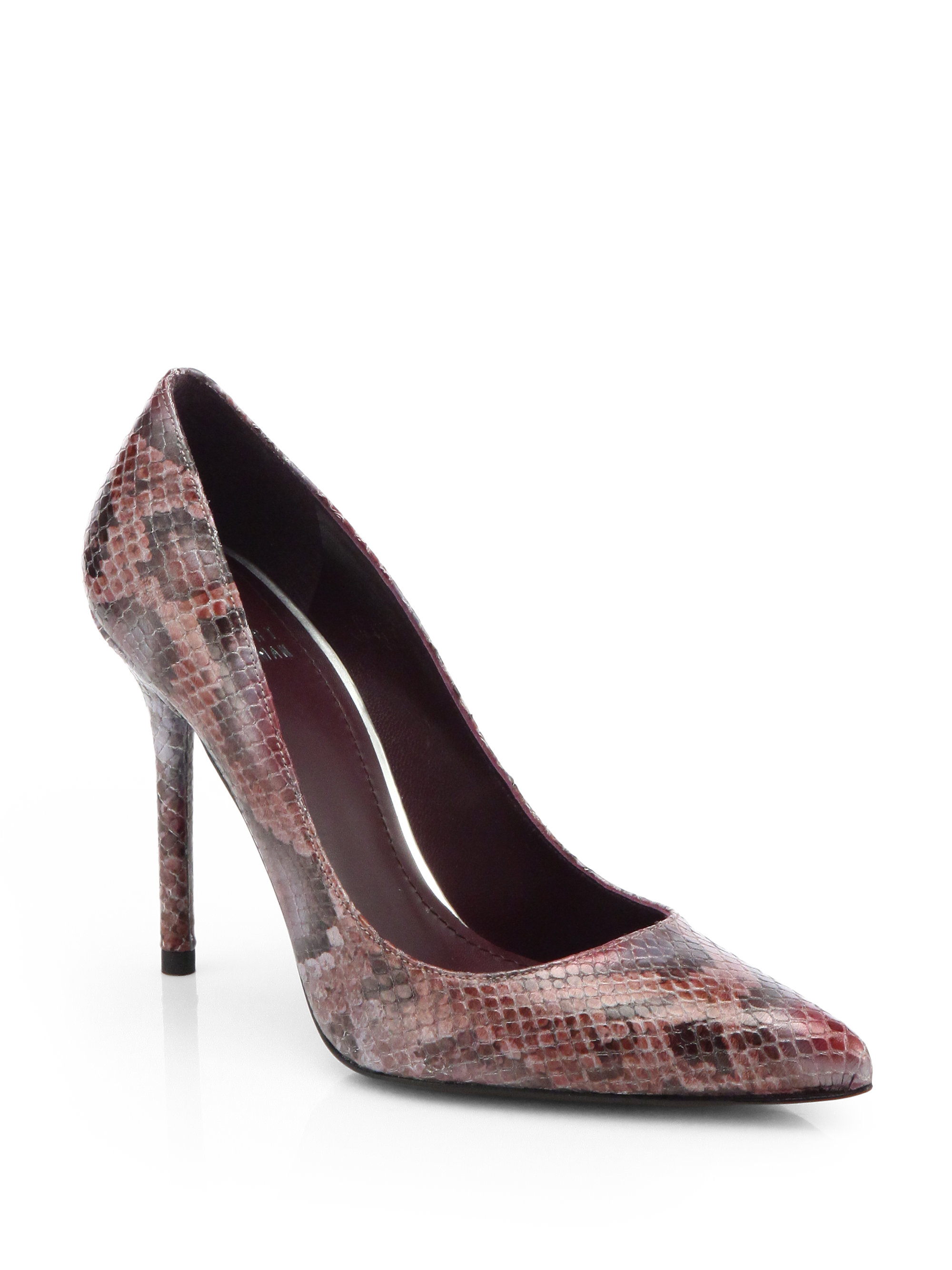 stuart weitzman snakeskin shoes