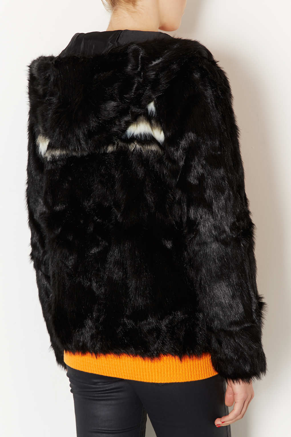 topshop faux fur bomber jacket