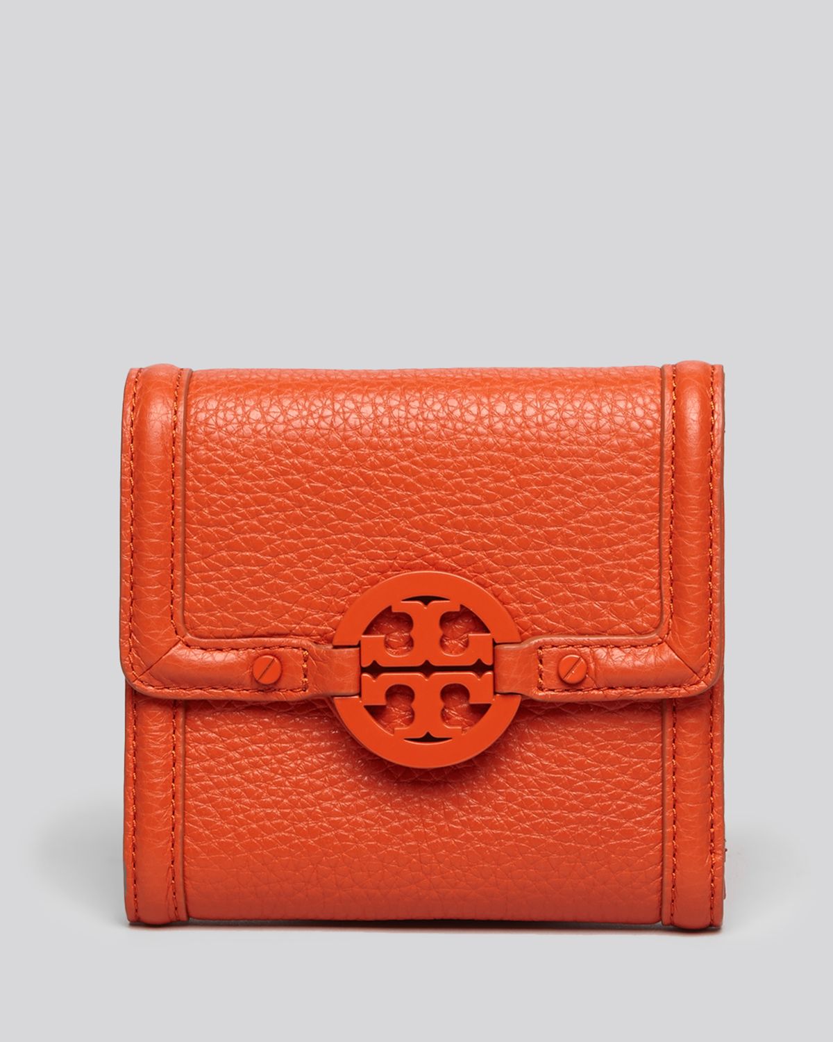 Tory Burch Wallet Amanda French Tri Fold in Orange Lyst