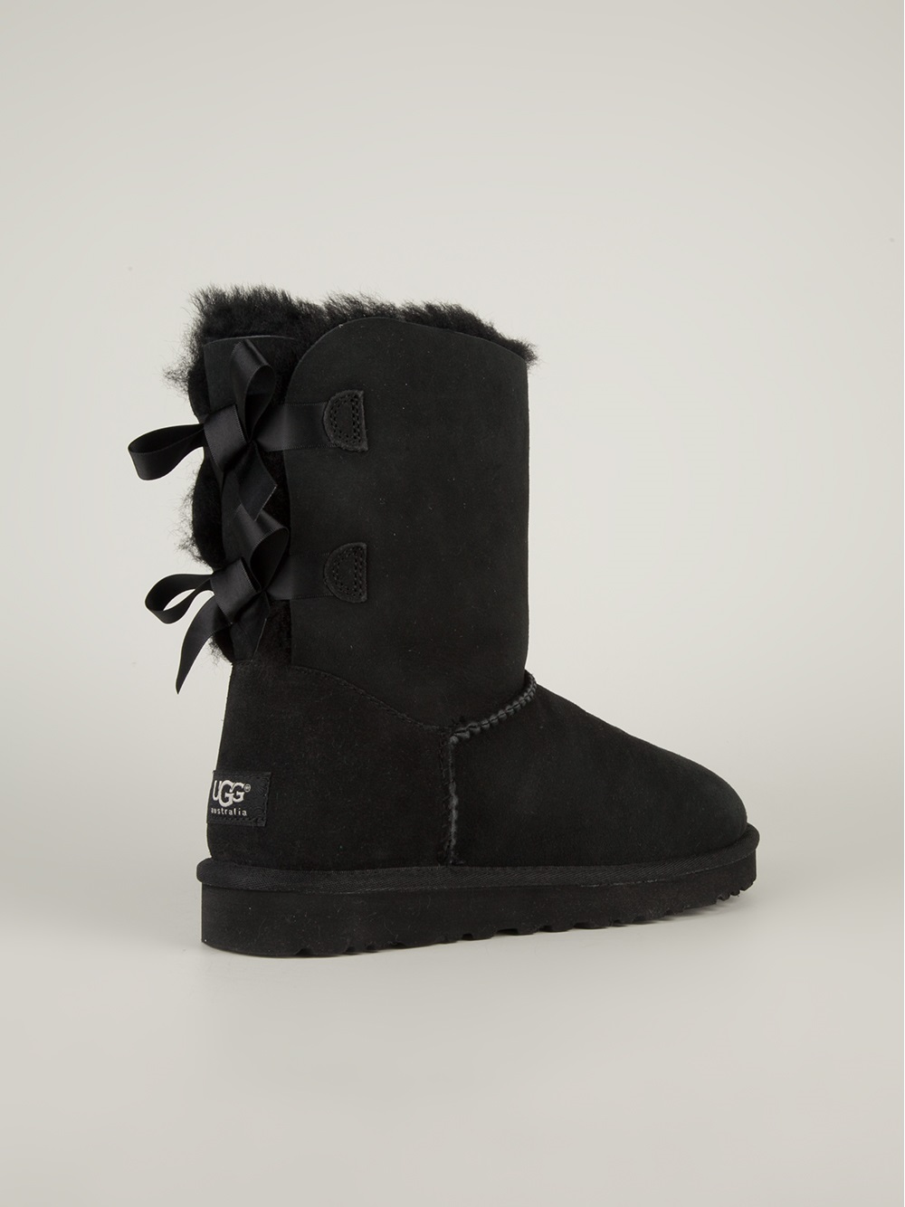 UGG Ribbon-back Boots in Black - Lyst