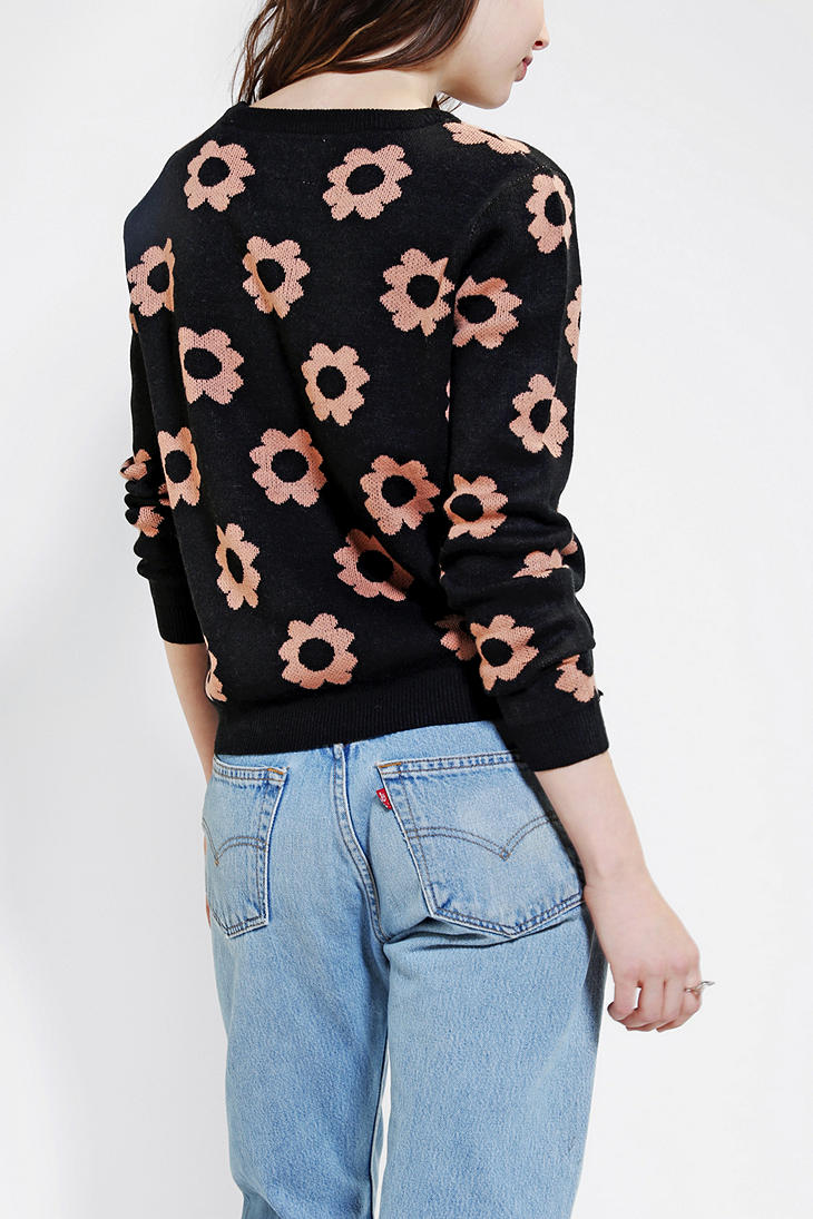 Urban Outfitters Daisy Sweater in Black | Lyst Canada