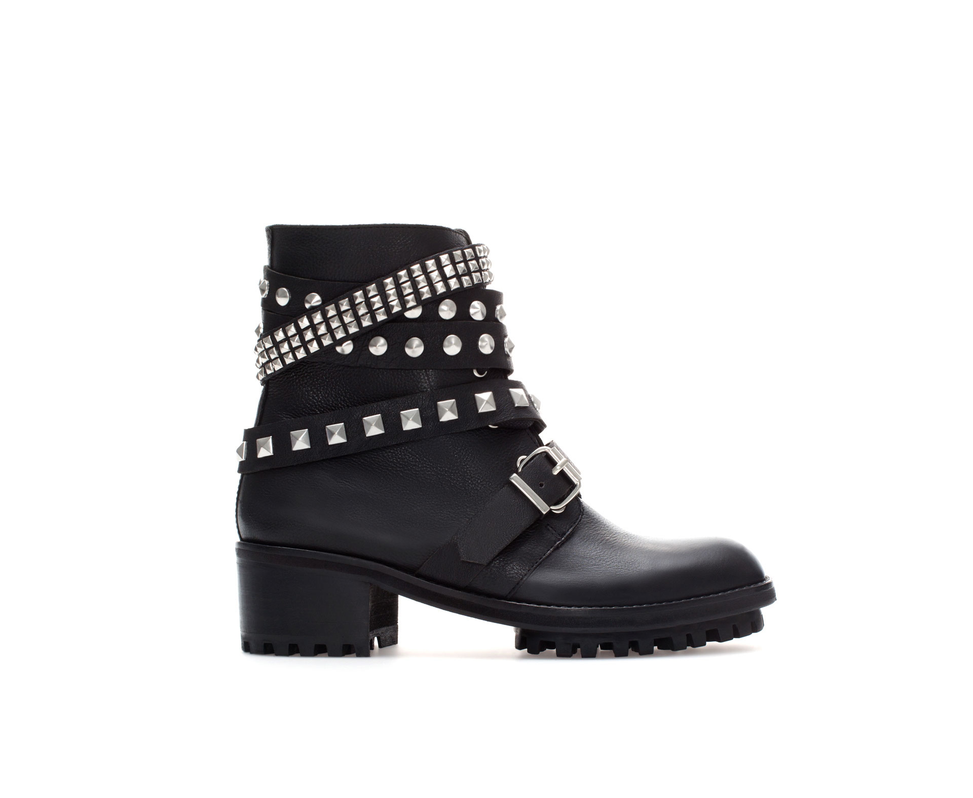 zara micro studded boots