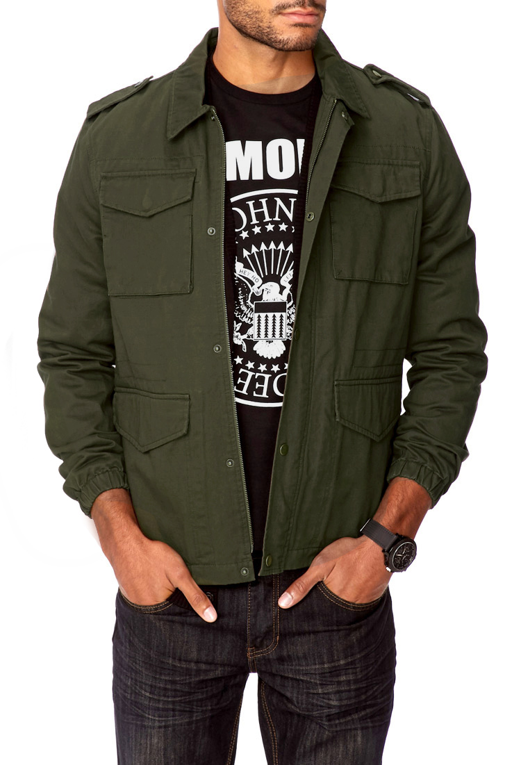 green cargo jacket