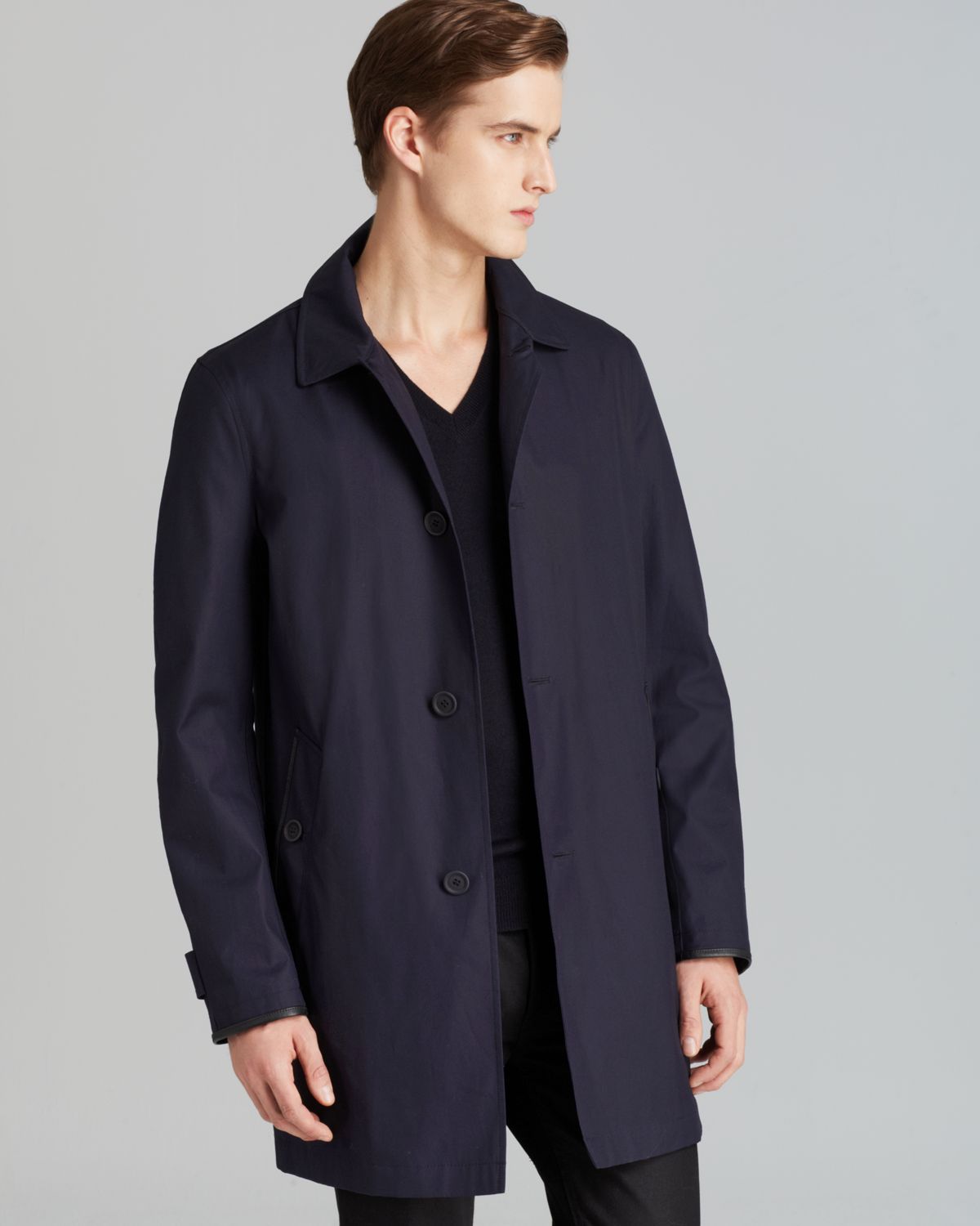 Burberry Brit Burley Singlebreasted Raincoat in Blue for Men - Lyst