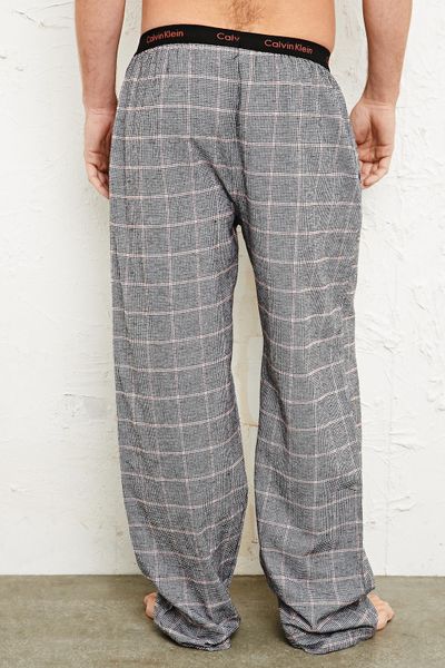 Calvin Klein Flannel Grey Plaid Pyjamas in Gray for Men (Black) | Lyst