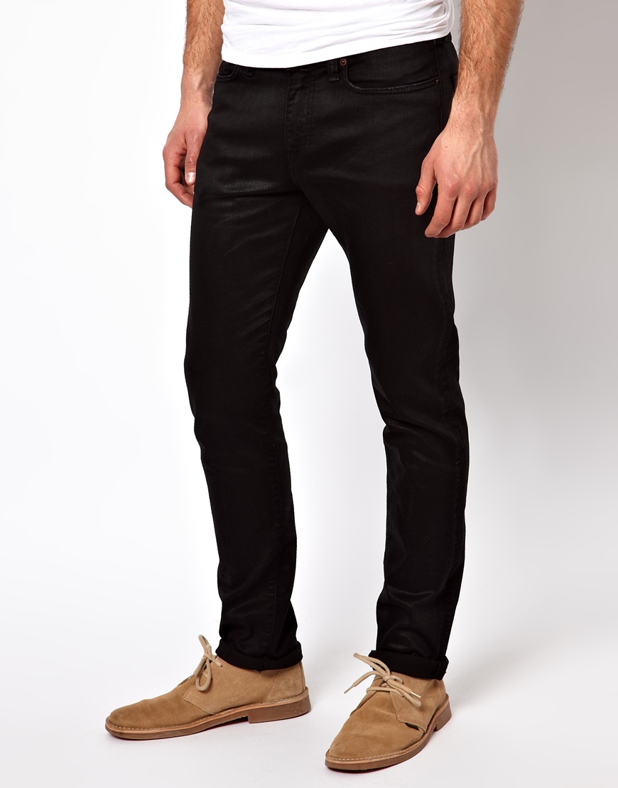 Cheap Monday Edwin Jeans Ed88 Skinny Fit Black Coated Denim in Black