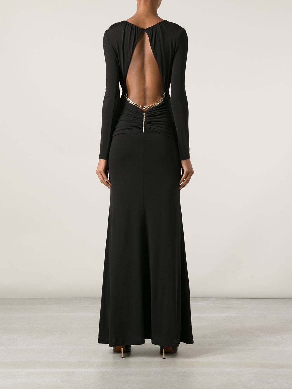 open back evening gown