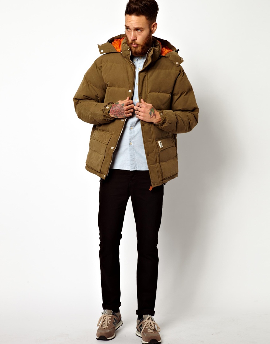 Lyst - Little Mistress Fat Moose Padded Jacket with Hood in Brown for Men