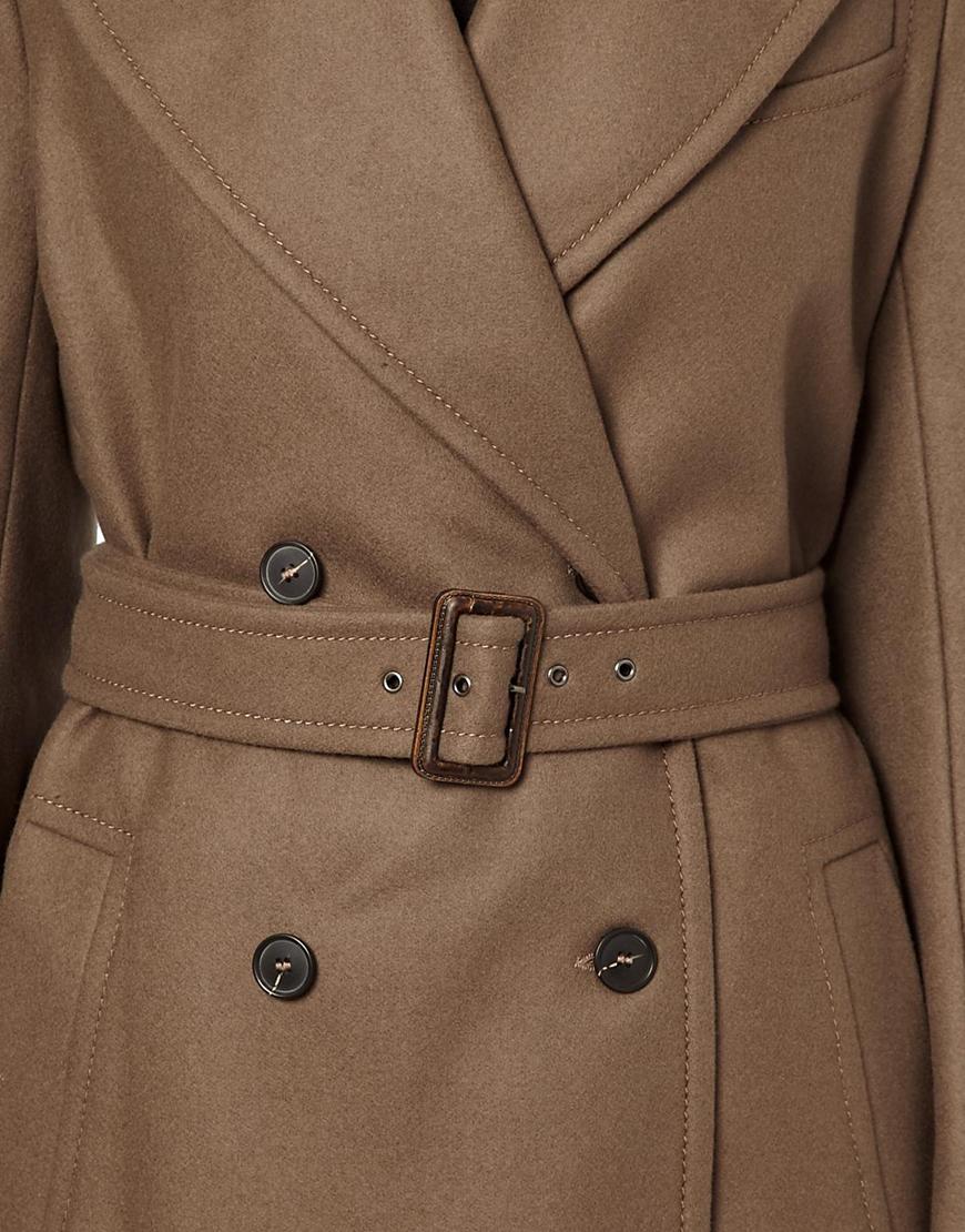 French Connection Classic Trench Coat in Wool in Brown Lyst