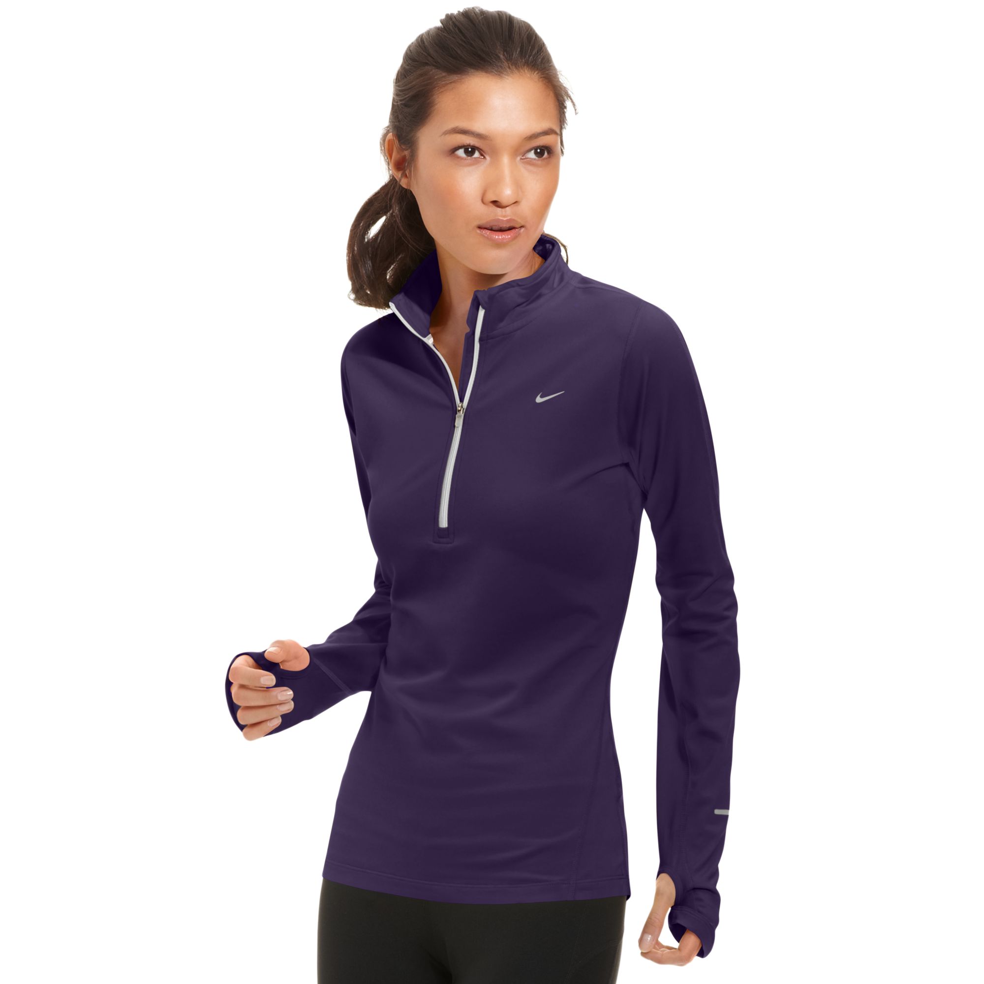 nike purple half zip