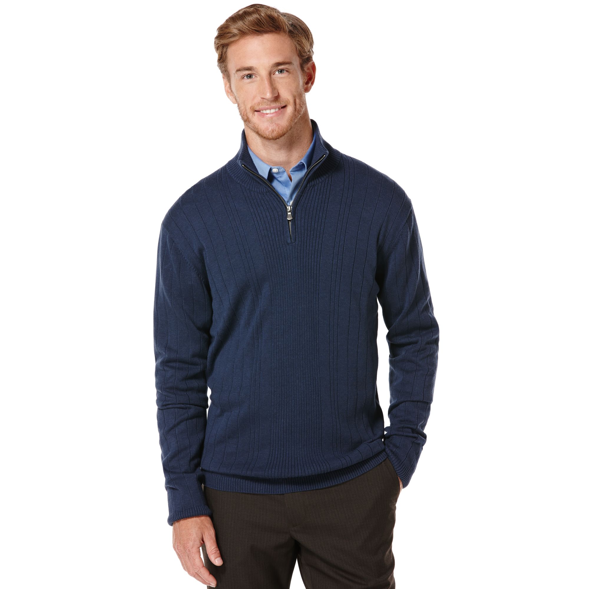 perry ellis quarter zip sweater