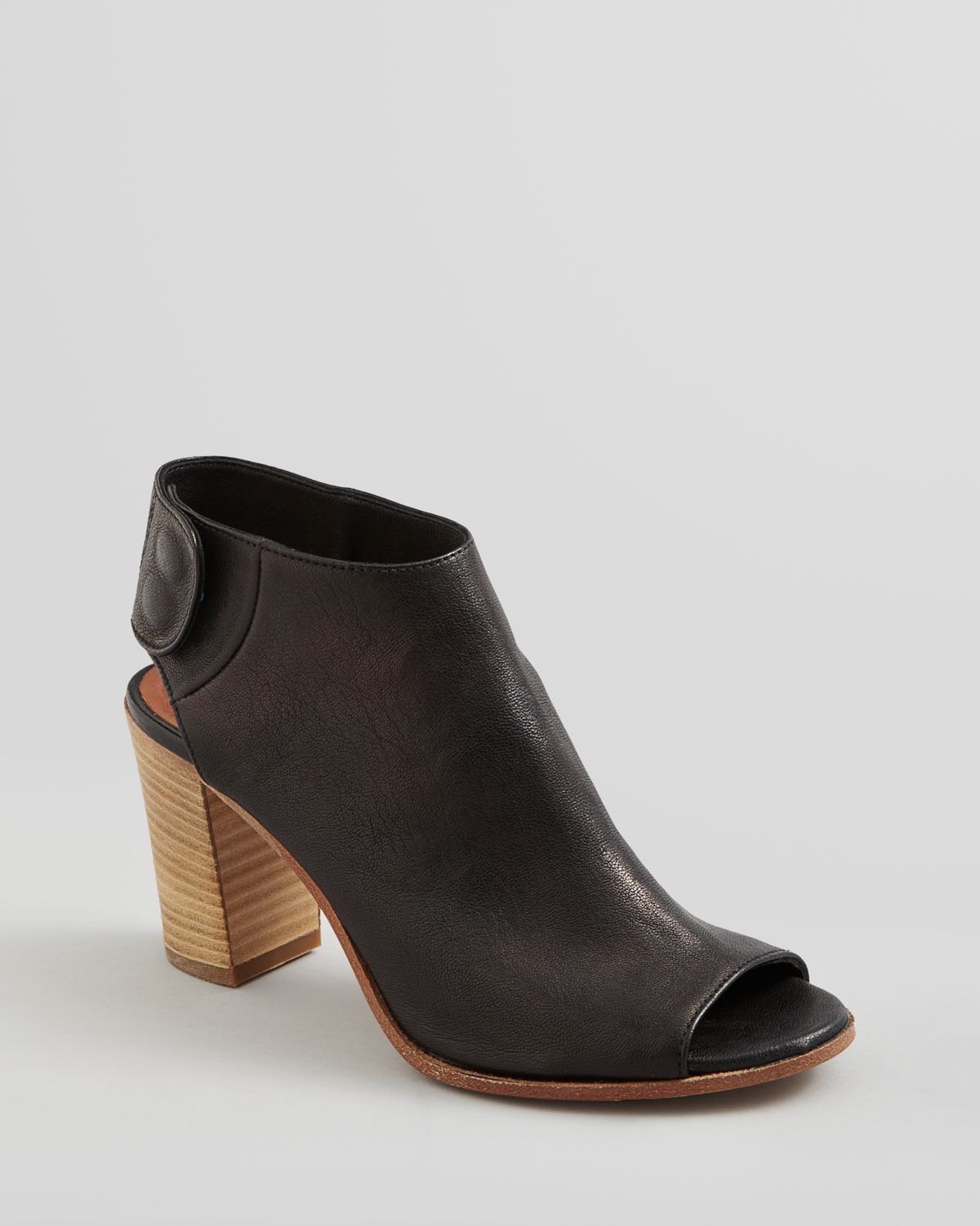 steve madden black peep toe booties