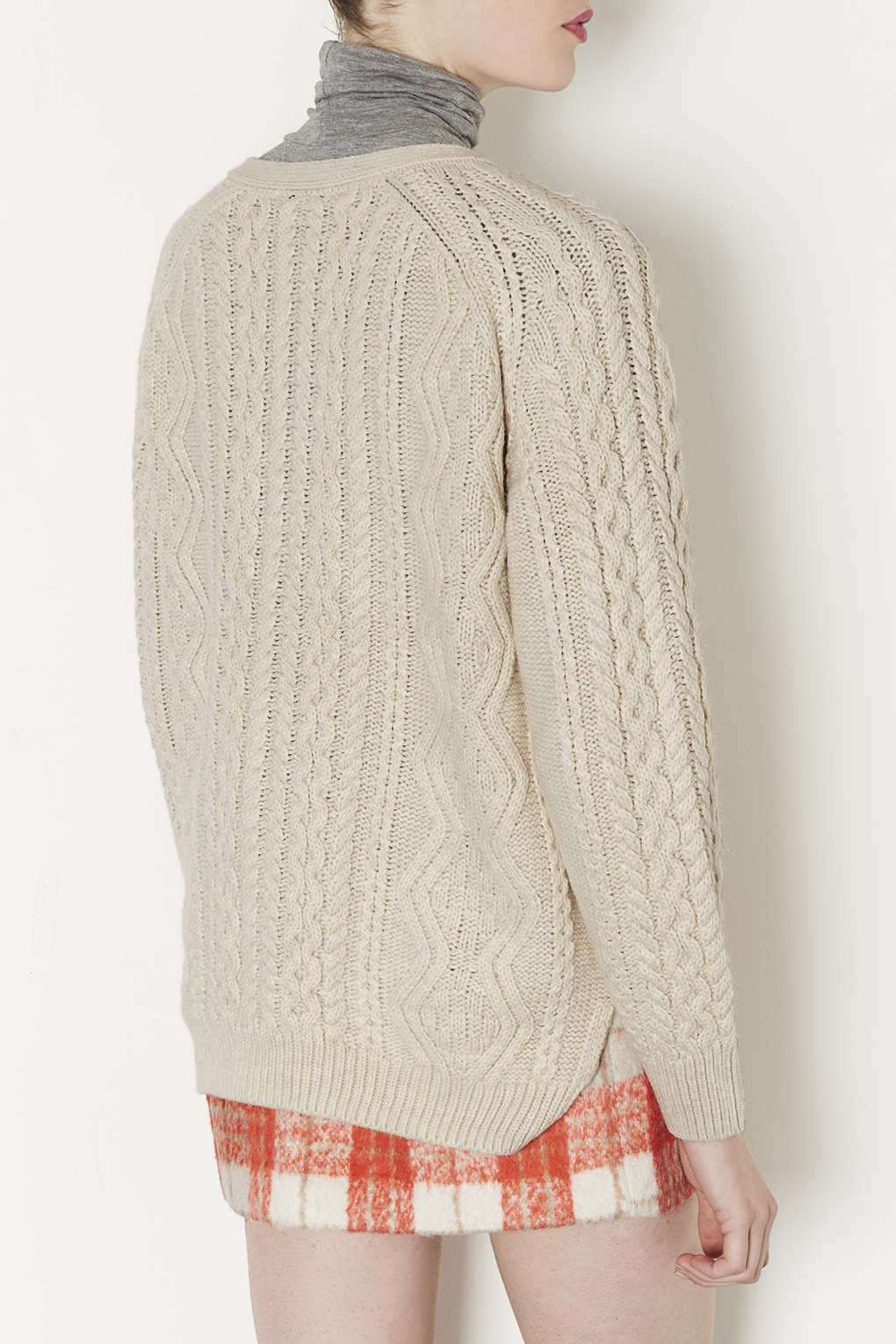 cable knit cardigan petite